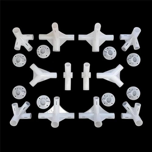 Zelt-Ersatz-Set für Pavillon und Markise, mit 25 mm und 19 mm Rohrverschraubungen inklusive Füßen, Eck- und Mittelverbindern (20 Stück) von Jayruit