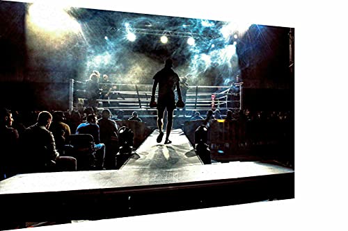 Magic Canvas Art - Bilder Sport Boxen Motivation Leinwandbild 1- teilig Hochwertiger Kunstdruck modern Wandbilder Wanddekoration Design Wand Bild, Größe: 60x 40 cm von Jayson Hardly