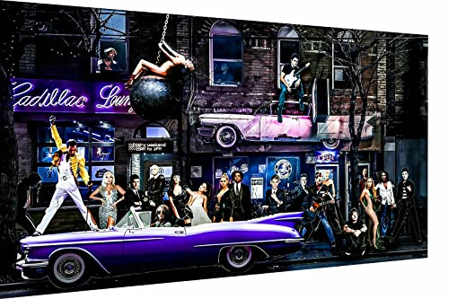 Magic Canvas Art Stars MusikerLeinwandbild 1- teilig Hochwertiger Kunstdruck Wandbilder – B8150, Größe: 80 x 40 cm von Jayson Hardly
