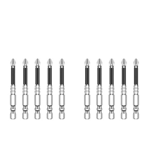 10-teiliger Hochmagnetischer Schraubendreher-Bohrer-Bit-Satz, Magnetische Bits für Akkuschrauber, Anti Rutsch Bits, Bosch Bit Set kompatibel, Wera Bit Set, HEX, PIT 10-teiliger Hochmagnetischer Schraubendreher-Bohrer-Bit-Satz, Magnetische Bits für Akkuschrauber, Anti Rutsch Bits, Bosch Bit Set kompatibel, Wera Bit Set, HEX, PIT von JazRvr