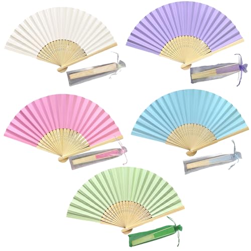 10er Set Fächer, Handfächer für Hochzeit und Sommer, 5 Farben Pink Beige Blau Grün Lila mit Netzbeutel, Leicht und Praktisch für Outdoor Aktivitäten und DIY Projekte 10er Set Fächer, Handfächer für Hochzeit und Sommer, 5 Farben Pink Beige Blau Grün Lila mit Netzbeutel, Leicht und Praktisch für Outdoor Aktivitäten und DIY Projekte von JazRvr
