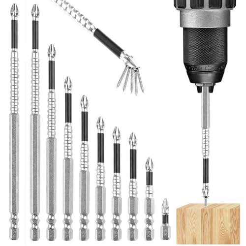 10er Set Hochmagnetischer Schraubendreher-Bohrer-Bit-Satz, Antirutsch Bits Für Präzisionsarbeiten, Gezackter Antirutsch Bit Für Enge Räume, Ideal Für Professionelle Anwendungen Und DIY-Projekte 10er Set Hochmagnetischer Schraubendreher-Bohrer-Bit-Satz, Antirutsch Bits Für Präzisionsarbeiten, Gezackter Antirutsch Bit Für Enge Räume, Ideal Für Professionelle Anwendungen Und DIY-Projekte von JazRvr
