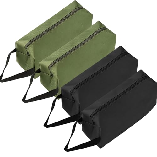 4 Stück werkzeugtasche klein, werkzeugrolle, aufbewahrungstasche klein, kleine werkzeugtasche, motorrad werkzeugtasche(Schwarz&Grün) von JazRvr