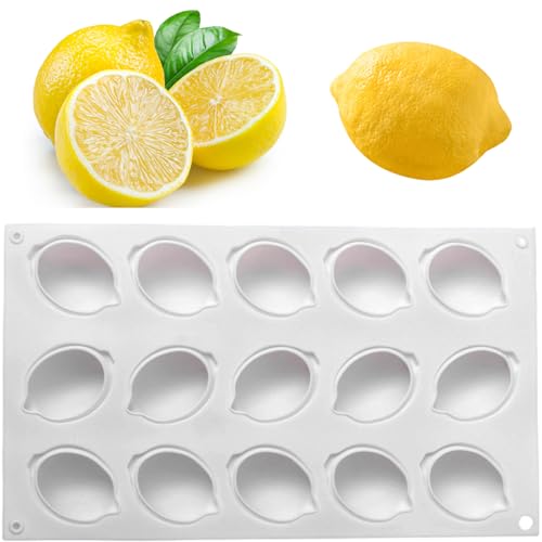 Cedric Grolet Formen, Silikonform Zitrone für DIY Desserts und Backwaren, Zitronen Silikonform für Kuchen und Partydekoration, 297 x 174 x 29 mm von JazRvr