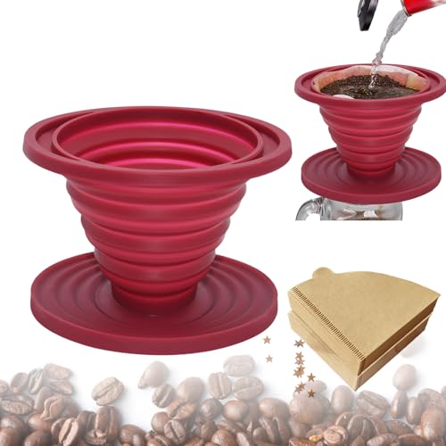 Faltbarer Kaffeefilter, Kaffeefilter Faltbar, Camping Kaffeefilter, 51-Teiliges Set mit 50 Filterpapieren und 1 Kaffeefilterhalter, Ideal für Camping, Reisen, Büro und Zuhause Faltbarer Kaffeefilter, Kaffeefilter Faltbar, Camping Kaffeefilter, 51-Teiliges Set mit 50 Filterpapieren und 1 Kaffeefilterhalter, Ideal für Camping, Reisen, Büro und Zuhause von JazRvr