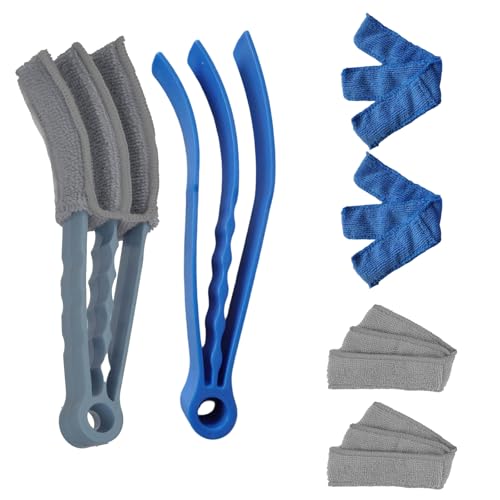 Jalousien Reinigungsbürste, 6-Teiliges Reinigungsbürsten Set mit 4 Mikrofasertüchern für Jalousien, Raffstore und Fenster, Ideal für Haushalt, Büro und Auto Jalousien Reinigungsbürste, 6-Teiliges Reinigungsbürsten Set mit 4 Mikrofasertüchern für Jalousien, Raffstore und Fenster, Ideal für Haushalt, Büro und Auto von JazRvr