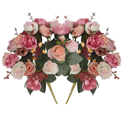 JazRvr 2 Bündel Kunstblumen, Künstliche Blumen, Pfingstrosen Blumen Deko, Seidenblumen, Kunstblumenstrauß, Deko Blumen Künstlich, Für Hochzeit Partei Tischaufsätze Blumenarrangement Heim Küche Dekor JazRvr 2 Bündel Kunstblumen, Künstliche Blumen, Pfingstrosen Blumen Deko, Seidenblumen, Kunstblumenstrauß, Deko Blumen Künstlich, Für Hochzeit Partei Tischaufsätze Blumenarrangement Heim Küche Dekor von JazRvr