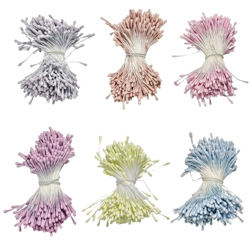 JazRvr 2100 Stück Pfeifenreiniger Blumen Staubblatt, Pfeifenputzer Zum Basteln, Künstliche Staubblatt Für DIY Blumen, Handwerk Und Dekoration, 6cm Länge, 2mm Durchmesser, In 6 Farben JazRvr 2100 Stück Pfeifenreiniger Blumen Staubblatt, Pfeifenputzer Zum Basteln, Künstliche Staubblatt Für DIY Blumen, Handwerk Und Dekoration, 6cm Länge, 2mm Durchmesser, In 6 Farben von JazRvr