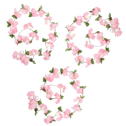 JazRvr 3 Stück Blumengirlande Künstlich, Blumenkette Hochzeit Deko, Kunstblumen Girlande für Garten und Party, Tiefrosa Sakura Blumengirlande, Je 2,3 Meter JazRvr 3 Stück Blumengirlande Künstlich, Blumenkette Hochzeit Deko, Kunstblumen Girlande für Garten und Party, Tiefrosa Sakura Blumengirlande, Je 2,3 Meter von JazRvr