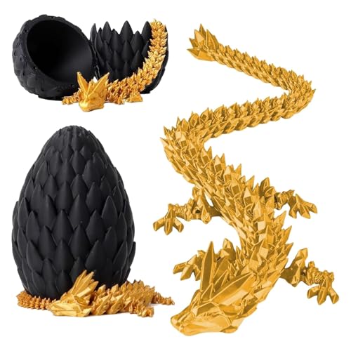 JazRvr 3D Drache, 2er Set Schwarze Drachenei mit Drachenfigur, 10 cm + 21 cm, Dekoration für Auto, Zuhause, Büro, Geschenkidee für Kinder, Sammler, Geburtstag, Weihnachten, Ostern, Halloween JazRvr 3D Drache, 2er Set Schwarze Drachenei mit Drachenfigur, 10 cm + 21 cm, Dekoration für Auto, Zuhause, Büro, Geschenkidee für Kinder, Sammler, Geburtstag, Weihnachten, Ostern, Halloween von JazRvr