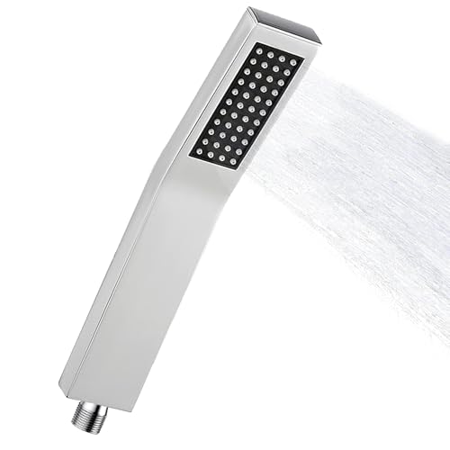 Handbrause, Hochdruck Duschkopf mit modernem Design, ideal für Badezimmer und Dusche, 1 Stück, quadratische Form, gebürstete Oberfläche Handbrause, Hochdruck Duschkopf mit modernem Design, ideal für Badezimmer und Dusche, 1 Stück, quadratische Form, gebürstete Oberfläche von JazRvr