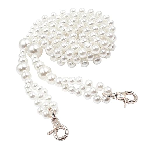 JazRvr Handykette Perlen Lang,120 cm Hochwertige Taschenkette Silber, Elegante Handykette Zum Umhängen Als Stilvolles Accessoire Für Handtaschen Und Umhängetaschen von JazRvr