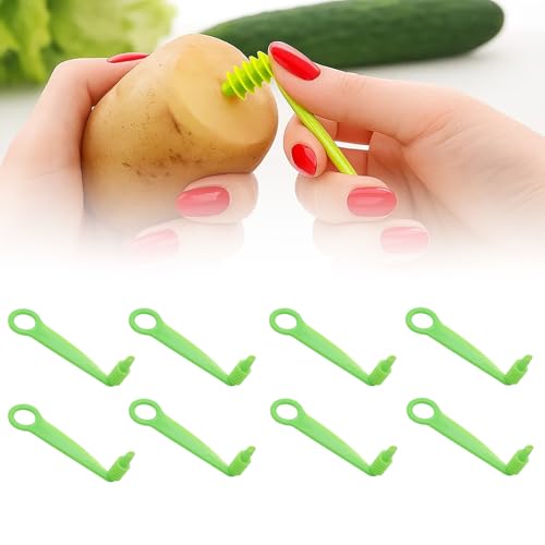 JazRvr Kartoffelschneider Spiralschneider, 8-teiliges Set für kreative Gemüsezubereitung, ideal für Kartoffeln, Karotten und Zucchini, perfekt für Familienessen, Grillpartys und Camping, 4 x 11 cm JazRvr Kartoffelschneider Spiralschneider, 8-teiliges Set für kreative Gemüsezubereitung, ideal für Kartoffeln, Karotten und Zucchini, perfekt für Familienessen, Grillpartys und Camping, 4 x 11 cm von JazRvr