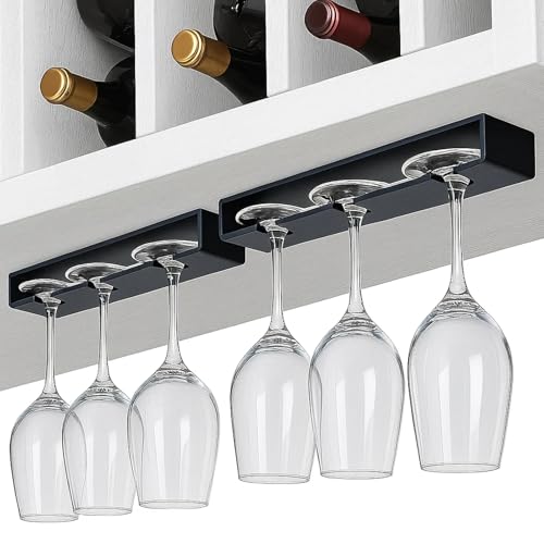JazRvr Weinglashalter, 2 Stück weinglashalter hängend, gläserhalter hängend für Küche und Bar, Weinglashalter zum Umhängen, Schwarz, 33.5 x 3.5 x 5.3 cm JazRvr Weinglashalter, 2 Stück weinglashalter hängend, gläserhalter hängend für Küche und Bar, Weinglashalter zum Umhängen, Schwarz, 33.5 x 3.5 x 5.3 cm von JazRvr