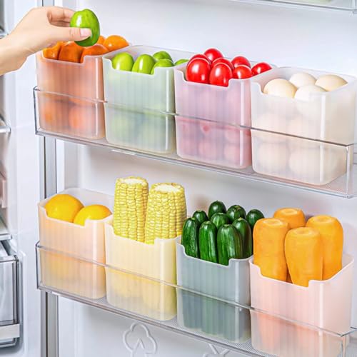 Jazlyvex Kühlschrank Organizer Set 9 Fridge Organizer Kühlschranktür Aufbewahrung Kühlschrank Kuhlschrankorganizer Set für Kühlschrank Schrank Speisekammer Dosen Küche, BPA-Freier von Jazlyvex