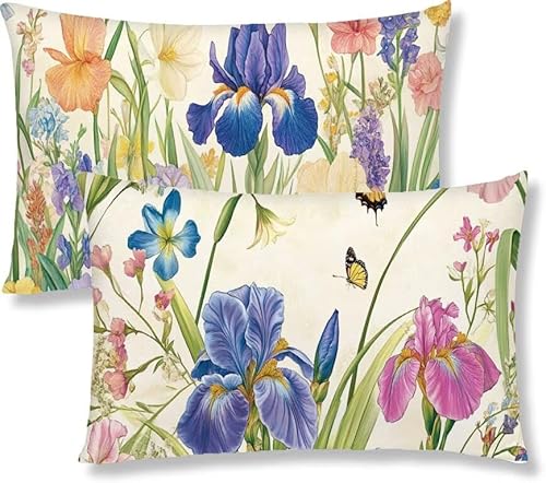 Kissenbezug 60 x 80 FrüHling Kopfkissen 2er Set Anlage Sofakissen Dekokissen kissenbezüge mit Unsichtbarem Reißverschluss Leinen Langlebige Rechteck Kissenbezüge für Deko Sofa Schlafzimmer S1-285 Kissenbezug 60 x 80 FrüHling Kopfkissen 2er Set Anlage Sofakissen Dekokissen kissenbezüge mit Unsichtbarem Reißverschluss Leinen Langlebige Rechteck Kissenbezüge für Deko Sofa Schlafzimmer S1-285 von Jaznnghh