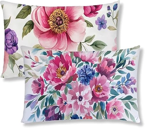 Kissenbezug 60 x 80 Rosa Kopfkissen 2er Set Blume Sofakissen Dekokissen kissenbezüge mit Unsichtbarem Reißverschluss Leinen Langlebige Rechteck Kissenbezüge für Deko Wohnzimmer Schlafzimmer S1-645 Kissenbezug 60 x 80 Rosa Kopfkissen 2er Set Blume Sofakissen Dekokissen kissenbezüge mit Unsichtbarem Reißverschluss Leinen Langlebige Rechteck Kissenbezüge für Deko Wohnzimmer Schlafzimmer S1-645 von Jaznnghh