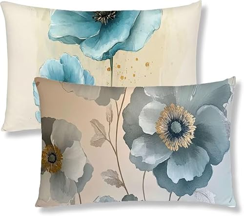 Kopfkissenbezug 30x50 2er Set Kissenbezug Retro Sofakissen Kopfkissen Blume Kissenbezüge Weiche Komfort Samt Dekokissen Doppelseitiges Druckdesign, für Sofa Schlafzimmer Wohnzimmer Kissenhüllen S1-629 Kopfkissenbezug 30x50 2er Set Kissenbezug Retro Sofakissen Kopfkissen Blume Kissenbezüge Weiche Komfort Samt Dekokissen Doppelseitiges Druckdesign, für Sofa Schlafzimmer Wohnzimmer Kissenhüllen S1-629 von Jaznnghh