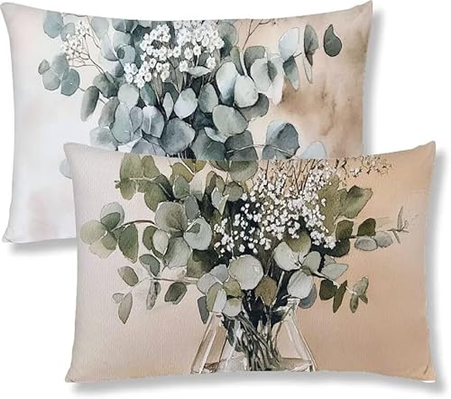 Kopfkissenbezug 30x50 2er Set Kissenbezug Vase Sofakissen Kopfkissen Blatt Kissenbezüge Weiche Komfort Samt Dekokissen Doppelseitiges Druckdesign, für Sofa Schlafzimmer Wohnzimmer Kissenhüllen S1-654 Kopfkissenbezug 30x50 2er Set Kissenbezug Vase Sofakissen Kopfkissen Blatt Kissenbezüge Weiche Komfort Samt Dekokissen Doppelseitiges Druckdesign, für Sofa Schlafzimmer Wohnzimmer Kissenhüllen S1-654 von Jaznnghh