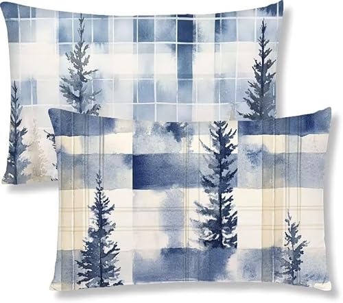 Kopfkissenbezug 40x80 2er Set Kissenbezug Gitter Sofakissen Kopfkissen Baum Kissenbezüge Weiche Komfort Samt Dekokissen Doppelseitiges Druckdesign, für Sofa Schlafzimmer Wohnzimmer Kissenhüllen S1-651 Kopfkissenbezug 40x80 2er Set Kissenbezug Gitter Sofakissen Kopfkissen Baum Kissenbezüge Weiche Komfort Samt Dekokissen Doppelseitiges Druckdesign, für Sofa Schlafzimmer Wohnzimmer Kissenhüllen S1-651 von Jaznnghh