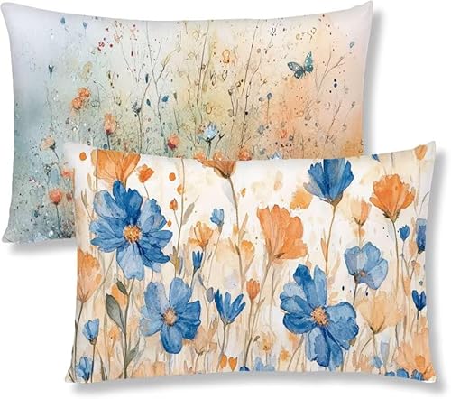 Kopfkissenbezug 40x80 2er Set Kissenbezug Orange Sofakissen Kopfkissen Blume Kissenbezüge Weiche Komfort Samt Dekokissen Doppelseitiges Druckdesign, für Schlafzimmer Wohnzimmer Kissenhüllen S1-662 Kopfkissenbezug 40x80 2er Set Kissenbezug Orange Sofakissen Kopfkissen Blume Kissenbezüge Weiche Komfort Samt Dekokissen Doppelseitiges Druckdesign, für Schlafzimmer Wohnzimmer Kissenhüllen S1-662 von Jaznnghh