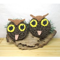 Gehäkelte Eulen Topfbürste - Robuste Putzhilfe Für Die Küche 2Er Set von JazzysCrochet