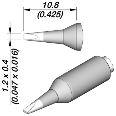 Lötspitze Serie C245E, C245158E/1,2 x 0,4mm, Meißelform Lötspitze Serie C245E, C245158E/1,2 x 0,4mm, Meißelform von Jbc