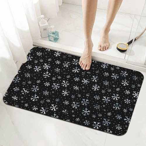 Jbofyee Badematte mit Weihnachtsmotiv und Schneeflocken, 39,9 x 60,9 cm, Kieselgur Badezimmerteppich, Gummi, rutschfest, saugfähig, Badezimmermatte für Badezimmer, Küche, Boden, Badewanne und Dusche Jbofyee Badematte mit Weihnachtsmotiv und Schneeflocken, 39,9 x 60,9 cm, Kieselgur Badezimmerteppich, Gummi, rutschfest, saugfähig, Badezimmermatte für Badezimmer, Küche, Boden, Badewanne und Dusche von Jbofyee