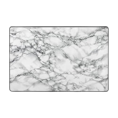 Jbofyee Schwarz-weißer Marmor-Teppich, rutschfest, weiche Mikrofaser, waschbar, für Wohnzimmer, Schlafzimmer, Büro, Wohnheim, Heimdekoration, 91 x 61 cm Jbofyee Schwarz-weißer Marmor-Teppich, rutschfest, weiche Mikrofaser, waschbar, für Wohnzimmer, Schlafzimmer, Büro, Wohnheim, Heimdekoration, 91 x 61 cm von Jbofyee