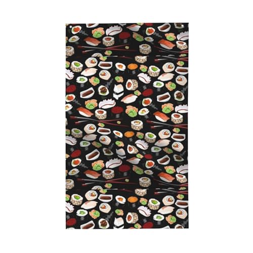 Jbyjbx Japanischer Sushi-Druck, vielseitig, einseitig, 90 x 152 cm, Gartenflagge, Terrasse, Veranda, Hof, Rasen, Dekoration, Frühling, Sommer von Jbyjbx