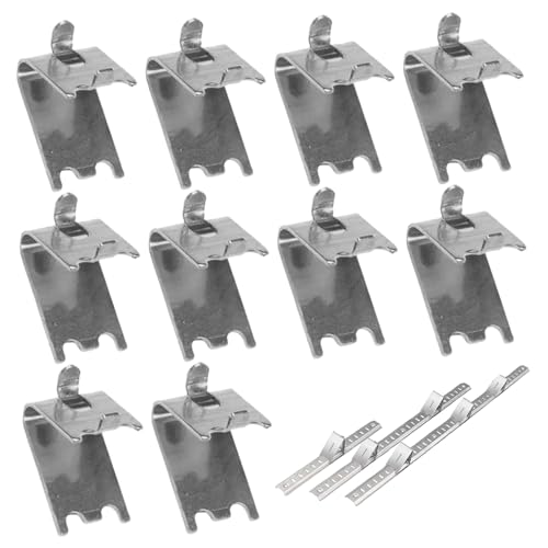 10 -pcs -Kühlschrank -Regal -Clips, Stahl aus Edelstahl Gefrierschrankkühlerregal, einfach zu installierende Ersatzquadratschläger Clips von Jcasbdn
