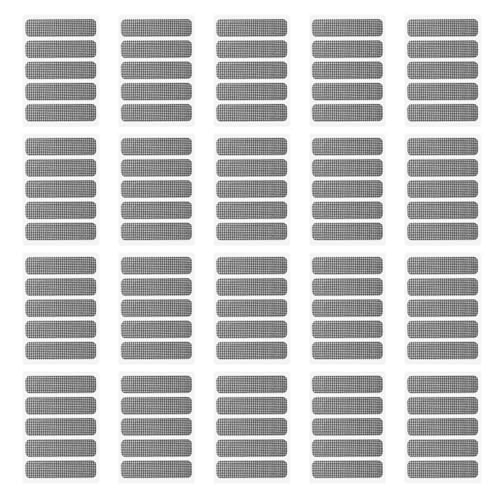 100 pcs Bildschirmtür Reparaturkit Cassable Fiberglas wasserdichte selbstklebende Fenster-Fenster-Scatch-Reparatur-Kit für Terrassentürzelt Abflüsse Anti-Clogging von Jcasbdn