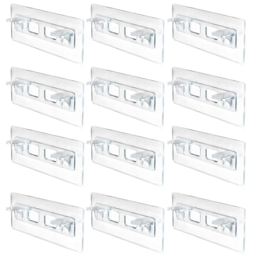 12pcs Regalunterstützung Pegs Selbstkleber Acrylschrank -Regal -Clips mit starker Ladung für Möbelbuchhandelschrankschrank 5.9x2, 8 Zoll von Jcasbdn