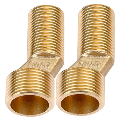 2pcs Duschkopfadapter, 3/4 Durchmesser Winkel Einstellbarer Kupferarmaturadapter für Duschhahnhahn von Jcasbdn