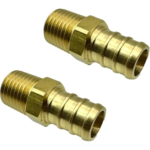 2pcs Gartenschlauchadapter, 1/2 Zoll PEX bis 1/4 Zoll NPT männliche Messingwasserschlauchadapter, Korrosionsbeständige und Hochleistungsgartenwerkzeuge 2pcs Gartenschlauchadapter, 1/2 Zoll PEX bis 1/4 Zoll NPT männliche Messingwasserschlauchadapter, Korrosionsbeständige und Hochleistungsgartenwerkzeuge von Jcasbdn