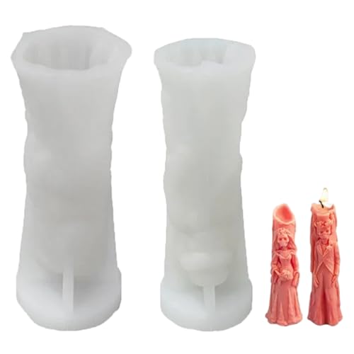 2pcs Halloween Silikonformen 3d Bräutigam Braut Säulengeister Silikonform Halloween Dekorationen von Jcasbdn