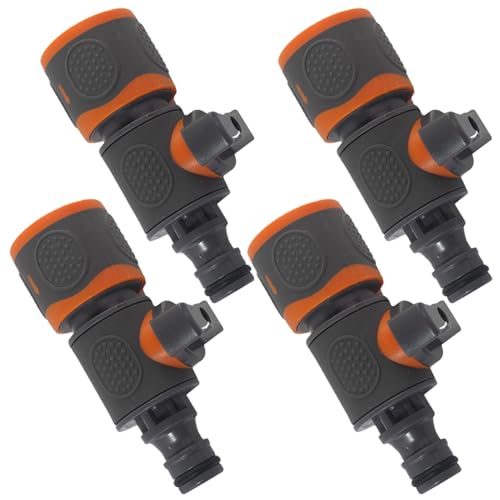 4PCS -Schlauchanschluss, 16,5 mm Abs Garden Schlauch Schnellanschluss mit regulierender Ventil, Sprinklerventil für Innenräume, Outdoor 4PCS -Schlauchanschluss, 16,5 mm Abs Garden Schlauch Schnellanschluss mit regulierender Ventil, Sprinklerventil für Innenräume, Outdoor von Jcasbdn