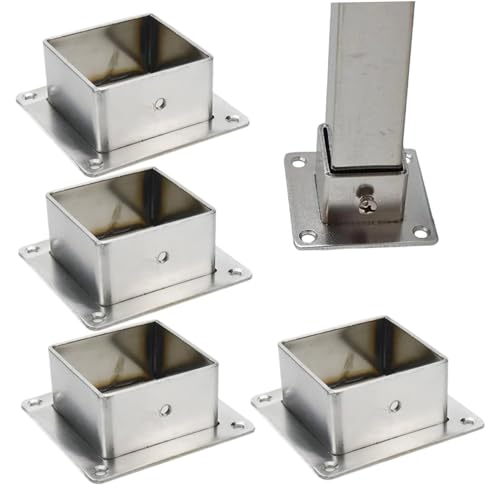 4pcs Zaunpfostenklammern, 2x2 -Zoll -Edelstahl -Quadratklasse mit Schrauben, Deckpfosten und Zubehör für die Geländerstütze 4pcs Zaunpfostenklammern, 2x2 -Zoll -Edelstahl -Quadratklasse mit Schrauben, Deckpfosten und Zubehör für die Geländerstütze von Jcasbdn