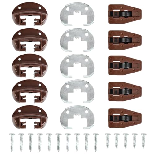 5 Set -Schubladen -Guides, Plastikschubladenrutschen mit Metallschwarzplatte und Roller, Hochleistungsschelfende für Zuhause, Laden, kommerzielle Verwendung von Jcasbdn