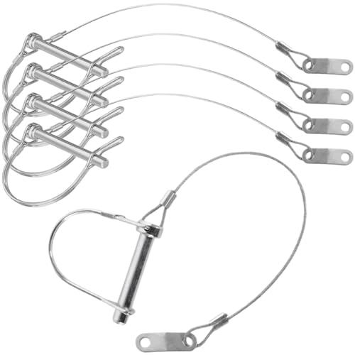 5pcs Anhängerkuppler-Stift, 5/16 x 1-3/4 Wellenverriegelungsanhängerkupplungsstift mit Stahl-Schnellfreisetzungsring 5pcs Anhängerkuppler-Stift, 5/16 x 1-3/4 Wellenverriegelungsanhängerkupplungsstift mit Stahl-Schnellfreisetzungsring von Jcasbdn