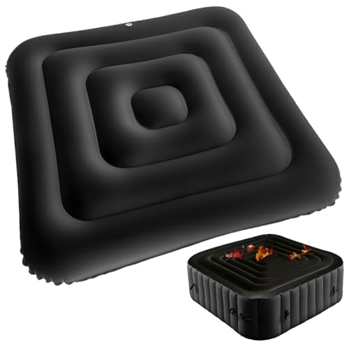 Jcasbdn Aufblasbare -Abdeckung, 53 PVC Square Spa Cover, Windschutz und Regenfisch -Whirlpool -Deckel für Garten, Deck, Terrasse und Entspannung im Freien von Jcasbdn