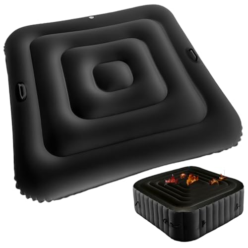 Ausblasbare Whirlpool -Abdeckung 53 PVC Square Spa Deckbedeckungen mit winddichtem regendichtem Whirlpool Deckel von Jcasbdn