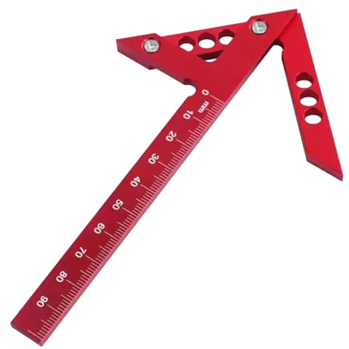 Center Finder Lineal Aluminium Alloy Center Finder Tool HighPrecision Centerline -Positionierung 45/90 Grad Sciber Gauge Rot von Jcasbdn