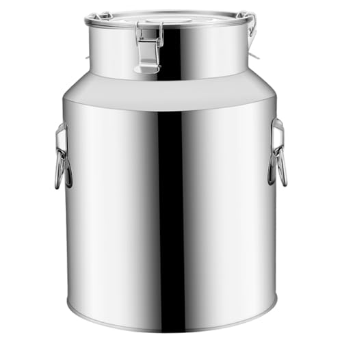 Edelstahl -Lebensmittelbehälter 5L Edelstahlbehälter mit Deckel, Lock & Griff luftdichten Lagerkanister für Mehl, Getreide, Kaffeebohne, Reis, Öl, Tee, Milch Edelstahl -Lebensmittelbehälter 5L Edelstahlbehälter mit Deckel, Lock & Griff luftdichten Lagerkanister für Mehl, Getreide, Kaffeebohne, Reis, Öl, Tee, Milch von Jcasbdn