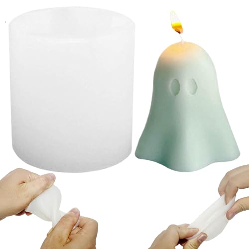 Ghost Siliconform einzigartige 3D -Halloween -Kerzenformen süße Silikonformen für DIY -Aromatherapie, Halloween -Kunsthandwerk, Kerzen, Seife, Wachs, Dekor Ghost Siliconform einzigartige 3D -Halloween -Kerzenformen süße Silikonformen für DIY -Aromatherapie, Halloween -Kunsthandwerk, Kerzen, Seife, Wachs, Dekor von Jcasbdn