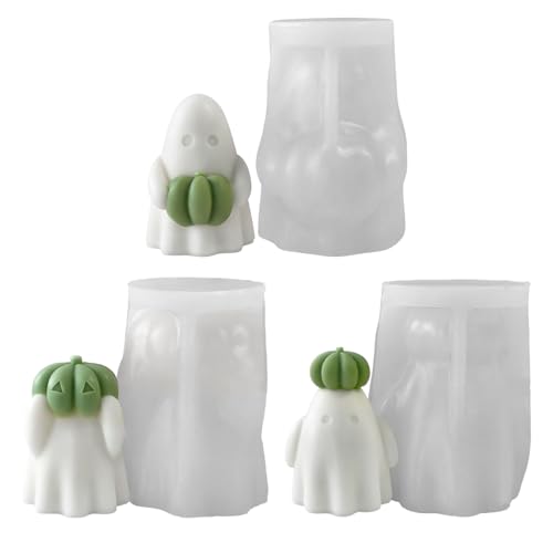 Halloween Silikonformen 3pcs Verschiedene Stil niedliche Geister -Silikonform mit Kürbis schön zu demold Halloween Requisiten Halloween Silikonformen 3pcs Verschiedene Stil niedliche Geister -Silikonform mit Kürbis schön zu demold Halloween Requisiten von Jcasbdn