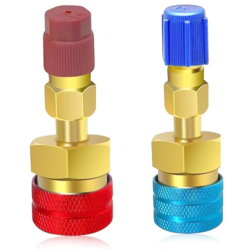 Jcasbdn 2pcs 1234yf Adapter -Einrichtungen Schnellkupplungen Kit Kupfer hoher niedriger Seite R1234YF -Adapterschlauchanpassungsstecker für die Evakuierung des Autoklimaanlagensystems Jcasbdn 2pcs 1234yf Adapter -Einrichtungen Schnellkupplungen Kit Kupfer hoher niedriger Seite R1234YF -Adapterschlauchanpassungsstecker für die Evakuierung des Autoklimaanlagensystems von Jcasbdn