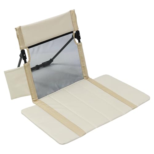 Jcasbdn Beach Lounge Stuhl Tragbare Klappstühle Beach Lounger mit leichten Campingstühlen im Rückenlehne mit stabilem Support Beige von Jcasbdn