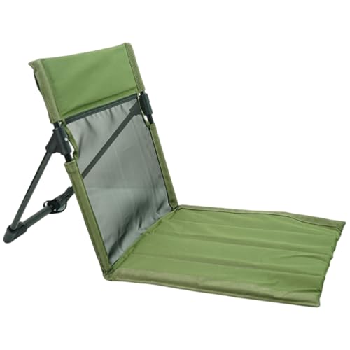 Jcasbdn Klappbarer Strandstuhl tragbarer leichtes Low Camping Floor Stuhl mit Aufbewahrungstasche zum Fischen von Grillen Wandern, die außerhalb der Aktivitäten Reisen, grün von Jcasbdn