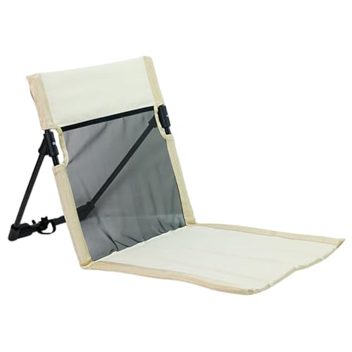 Jcasbdn Klappbarer Strandstuhl tragbarer leichtes Low Camping Floor Stuhl mit Aufbewahrungstasche zum Fischen von Grillen wandern, die außerhalb der Aktivitäten Reisen, weiß von Jcasbdn